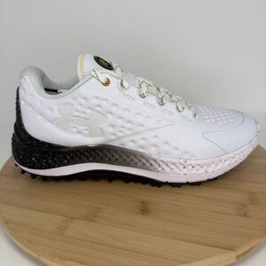 Under‎ Armour Curry 1 Golf Shoes Mens Size 8 White Black Synthetic 3027378-101